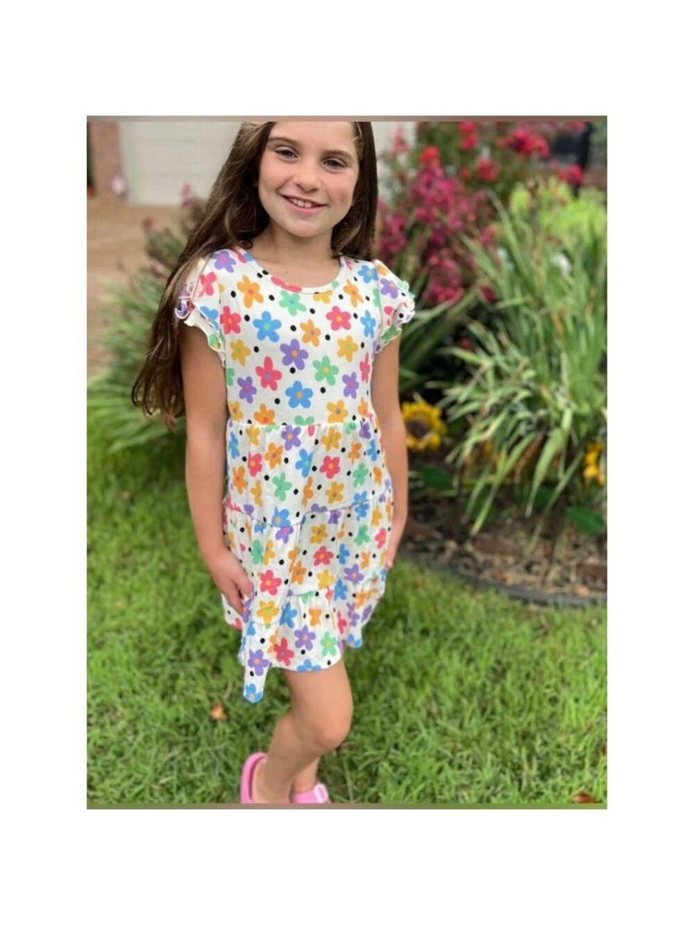 NWT Molly ruffle dress, girls dress, flowers, size 2, LuLaRoe Gigi + Jax